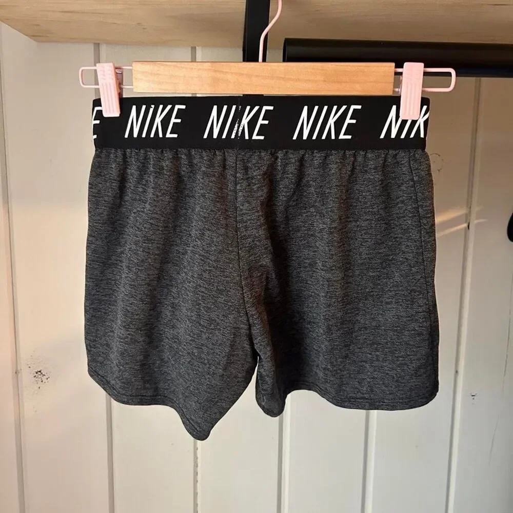 Nike Women's Grey and Black Shorts